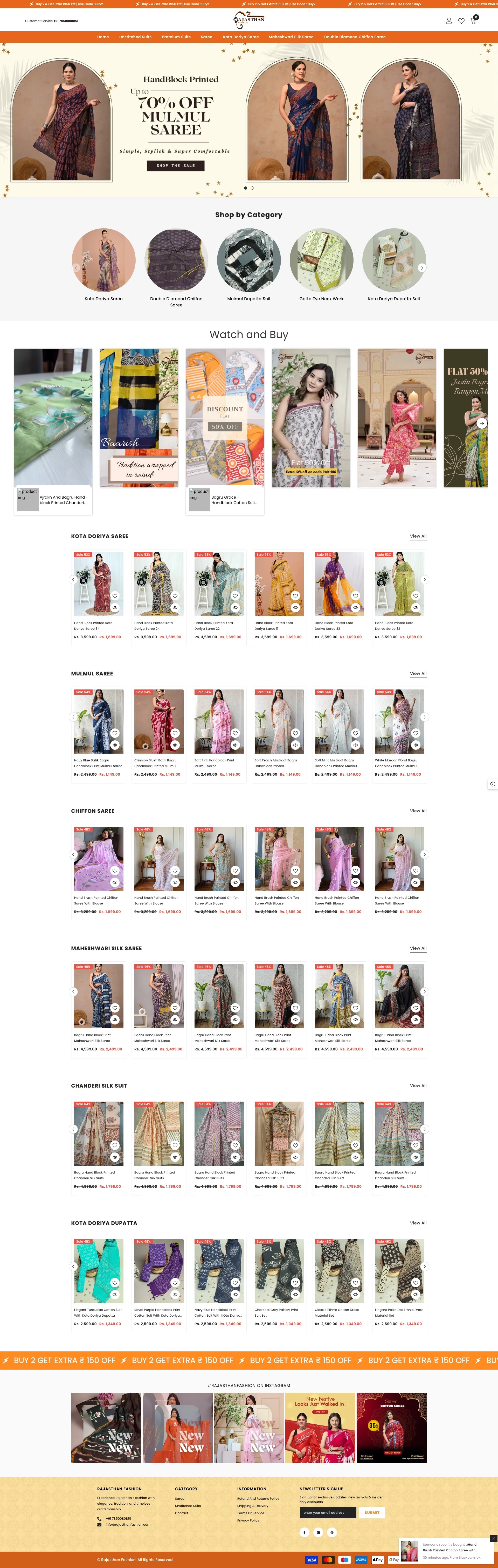 Rajasthan Fashion website preview