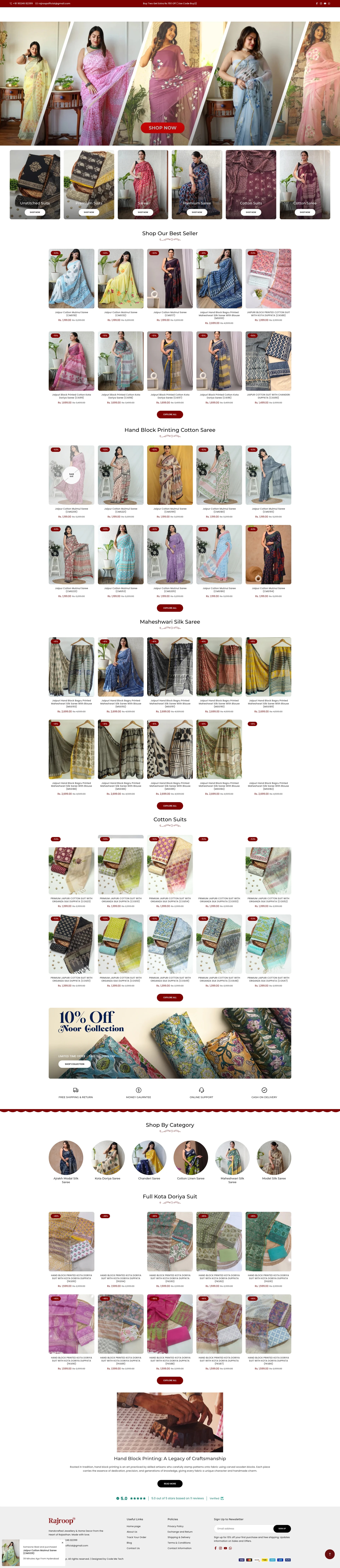 Rajroop website preview